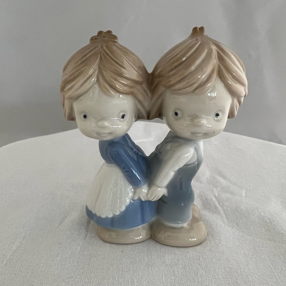 1980's Designer Collection Genuine Porcelain Figurine 4” Tall Boy and Girl.